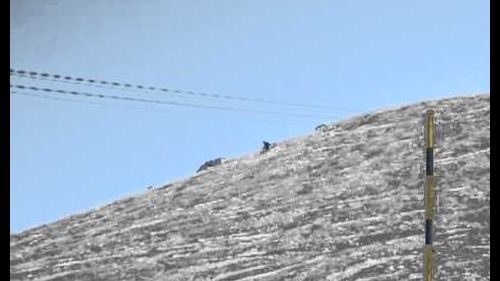 Lee skiing off piste in Saas Fee
