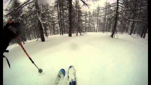 Tree skiing in argentera!