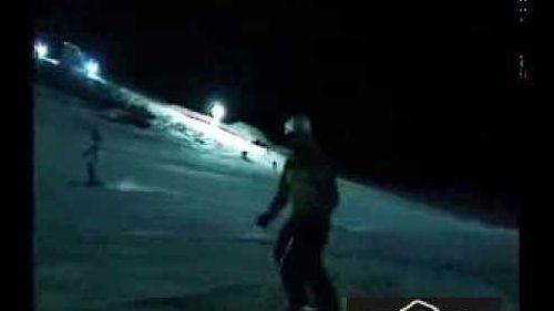 Happy snow night skiing monte bondone