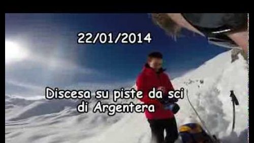 Sci alpinismo - discesa sugli impianti di argentera (valle stura)