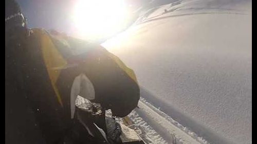 montecampione snowmobile vs snowboard 9 2 2014