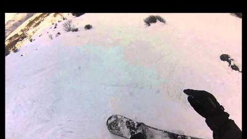 Snowboarding stefano 2015 prati di tivo fuoripista stazione intermedia seggiovia