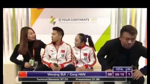 Wenjing sui/cong han - four continents 2015, seoul - short program