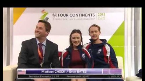 Madison chock  / evan bates - four continents 2015, seoul - free dance