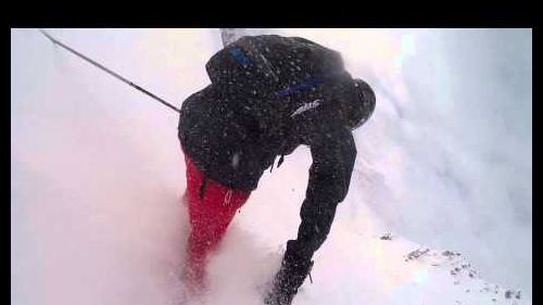 Gopro skiing powder in st. anton am arlberg