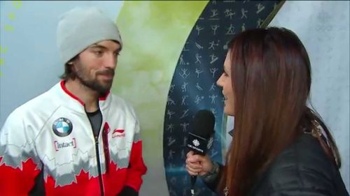 Charles hamelin interview on the race -  isu world cup short track speed skating toronto