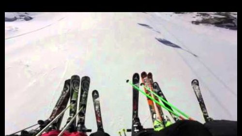 Skiing cervinia go pro