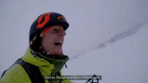 Stefan häusl and björn heregger skiing in st. anton am arlberg
