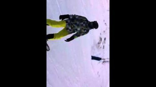 The progression of a beginner skier in a week TIGNES 2016