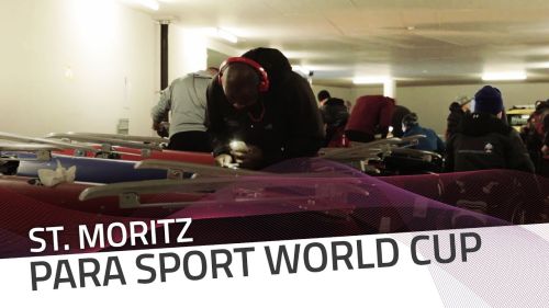 St. moritz | the equipment setup in a world cup race | ibsf para-sport official
