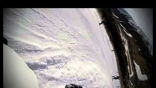 Livigno snowboard bail test