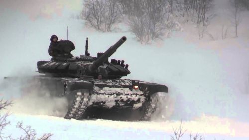 Training hard: russian tanks get ready for biathlon battle