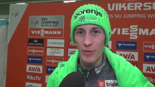 Peter prevc after the victory in vikersund