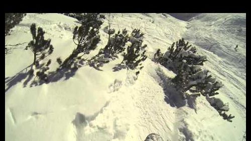 St anton powder hunting on the snowboard