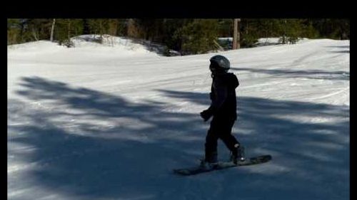 Snowboard park-trying out the box rails