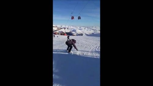 Segundo dia de snowboard - valle nevado