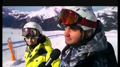 Salti allo snowpark in val di fassa