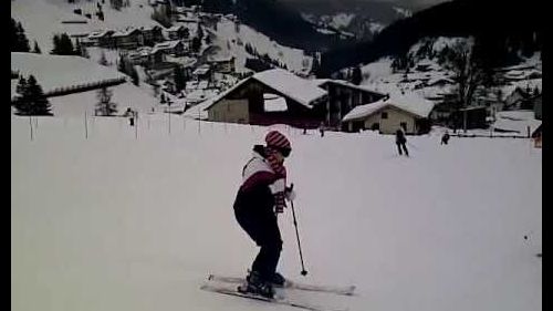 Rochelle skiing - arabba, italy