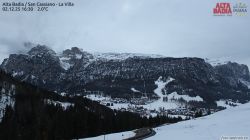 Vista sul paese di La Villa e l’altipiano del Gardenaccia