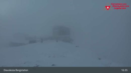 Stazione a monte Diavolezza, 2985 m.