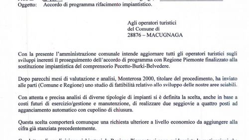 Comunicazione comune Macugnaga Giugno 2021