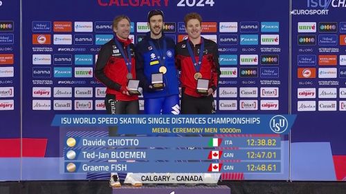 L'inno di mameli in canada: rivivi la premiazione per l'oro di davide ghiotto nei 10.000 metri