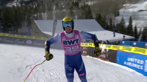 Giovanni franzoni sfiora il podio nel super di beaver creek g col pettorale 39, il video