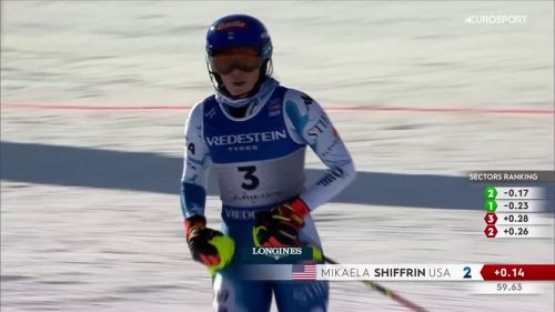 Shiffrin ritrova il ritmo: terza dopo la prima manche dello slalom