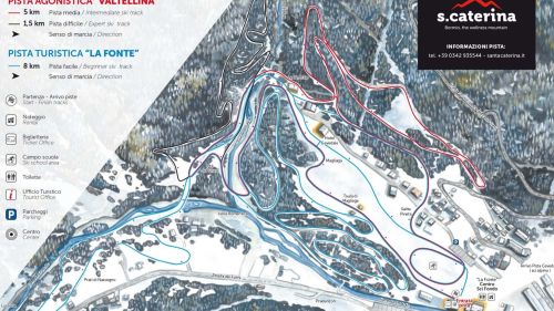 Fondo Santa Caterina Cartina e Piste