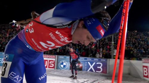 Tommaso giacomel chiude al 2° posto la sprint di nove mesto precedendo johannes bø, vince jacquelin