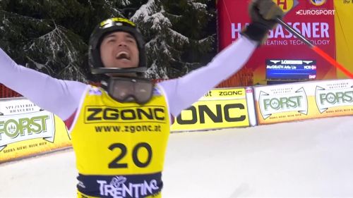 Mcgrath inforca nella seconda manche di campiglio, il video del momento in cui popov sa di aver vinto