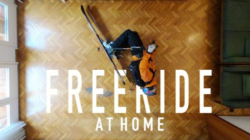 Freeride skiing at home in 4k