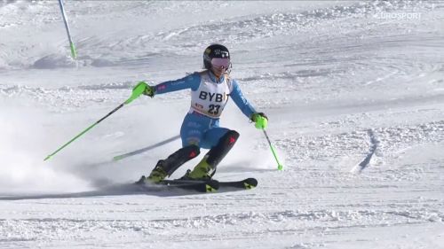 Lara della mea convince, è vicina alla top-10 dopo la prima manche dello slalom di gurgl, il video della migliore delle azzurre