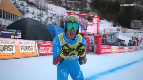 Giovanni Franzoni è strepitoso! 3° in Super G sulla Saslong, il video del primo podio in carriera