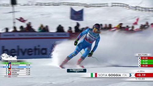 Podio per sofia goggia, è terza anche in super-g a sankt moritz, il video
