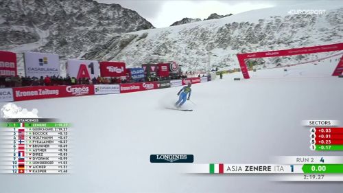 Zenere unica italiana in classifica nel primo gigante stagionale: riguarda la sua manche