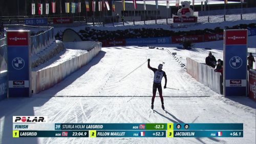 Sturla laegreid trionfa nella sprint di hochfilzen