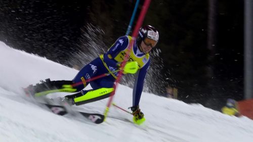 La 2a manche di alex vinatzer che conquista il podio a madonna di campiglio