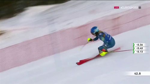 Mikaela shiffrin ottiene il miglior nella prima manche dello slalom di semmering