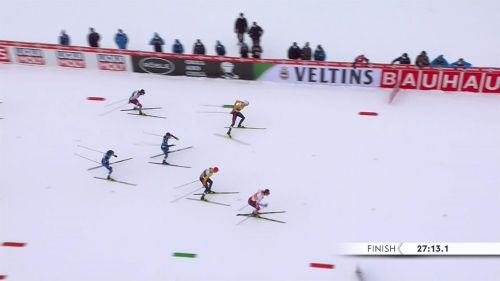 Combinata nordica: ale pittin è 5° in volata, vince jarl magnus riiber
