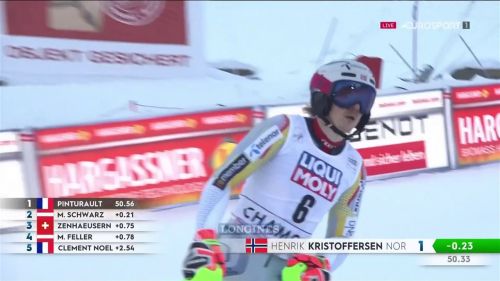 Henrik kristoffersen fa sua la prima manche dello slalom di chamonix