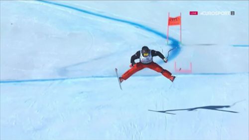 Kristian ghedina apripista a cortina2021 fa la spaccata come sulla streif