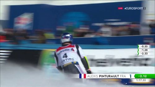 Alexis pinturault saldamente in testa al gigante maschile di cortina dopo la prima manche