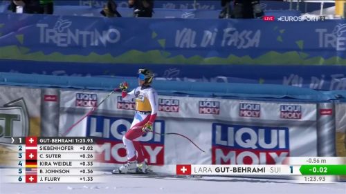 Lara gut vince la prima discesa della val di fassa, rivivi la sua gara