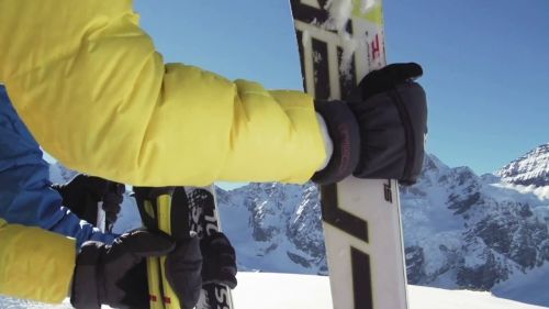 Inverno in val venosta a cavallo tra italia e austria