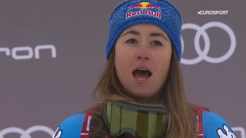 Goggia raddoppia in discesa a lake louise, ascoltiamo l'inno di mameli - sci alpino, coppa del mondo 2021/2022