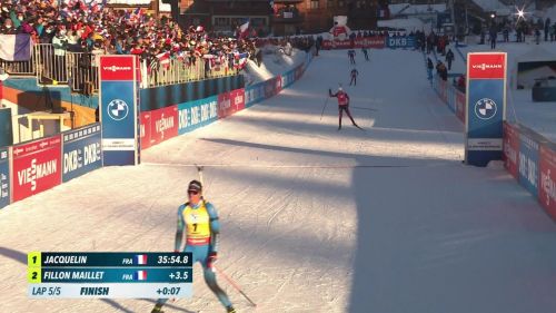 Emilien jacquelin vince 'tappa e maglia' a le grand-bornand, rivivi il suo arrivo - biathlon, coppa del mondo