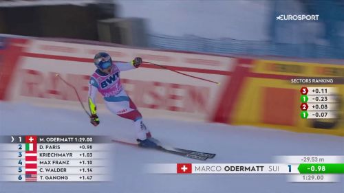 Odermatt fa il fenomeno a wengen: rivivi il suo superg - sci alpino, coppa del mondo.