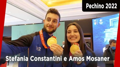 Stefania constantini e amos mosaner, curling d'oro a pechino 2022