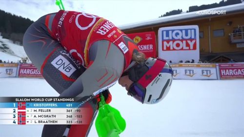 Henrik kristoffersen vince la coppa del mondo di slalom: rivedi la sua ultima gara - finali di coppa del mondo méribel